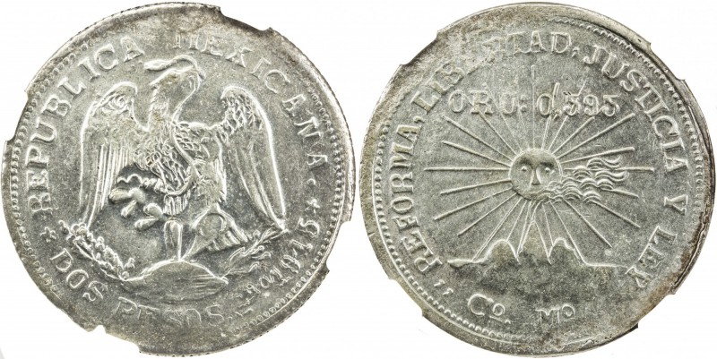 MEXICO: Revolutionary Issue, AR 2 pesos, Campo Morado, Guerrero, 1915-CoMo, KM-6...