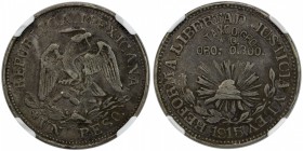 MEXICO: Revolutionary Issue, AR peso, Taxco, Guerrero, 1915, KM-673, NGC graded VF35.