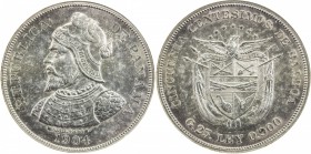 PANAMA: Republic, AR 50 centesimos, 1904, KM-5, NGC graded MS63.
