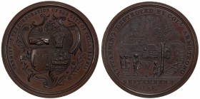 UNITED STATES: AE medal, Betts-400, Julian MI-33, EF, 48mm, The Kittanning Medal, THE GIFT OF THE CORPORATION OF THE CITY OF PHILADELPHIA around the s...