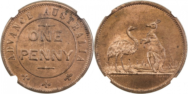 AUSTRALIA: AE penny token, ND, KM-Tn282.1, Andrews-571, Renniks-5, Advance Austr...