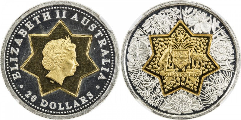 AUSTRALIA: Elizabeth II, 1952-, 20 dollars, [2001], KM-597, 100th Anniversary of...