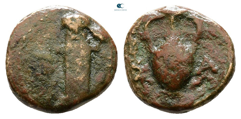 The Thracian Chersonese. Sestos circa 300 BC. 
Bronze Æ

11 mm, 1,60 g


...