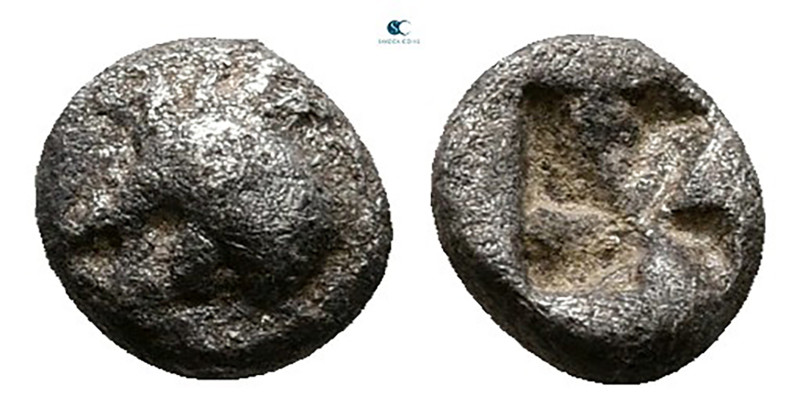 Asia Minor. Uncertain mint circa 450-400 BC. 
Tetartemorion AR

6 mm, 0,26 g...