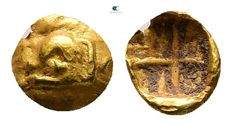 Ionia. Phokaia circa 625-522 BC. 
1/96 Stater EL

5 mm, 0,13 g



Very Fi...