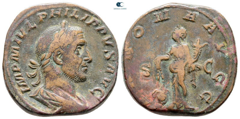 Philip I Arab AD 244-249. Rome
Sestertius Æ

30 mm, 18,22 g



Very Fine