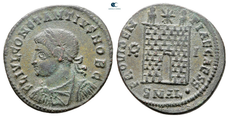 Constantius II, as Caesar AD 337-347. Alexandria
Follis Æ

20 mm, 2,79 g

...