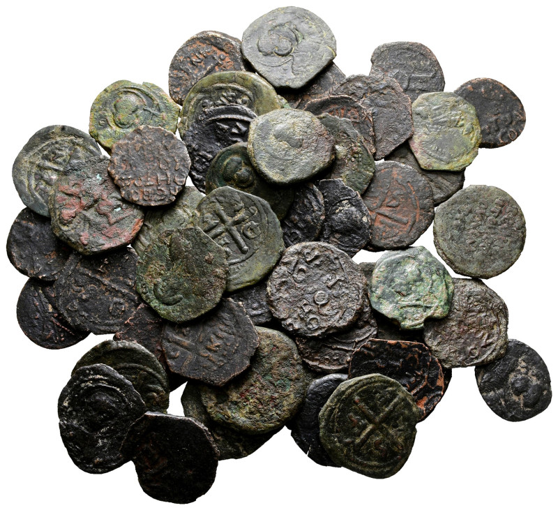 Lot of ca. 50 medieval bronze coins / SOLD AS SEEN, NO RETURN!

Good Fine