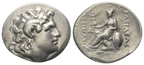 Königreich Thrakien. Lysimachos (306 - 281 v. Chr.).

 Tetradrachme (Silber). Ca. 297 - 287 v. Chr. Kallatis (?).
Vs: Kopf des vergöttlichten Alexa...