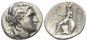 Königreich Thrakien. Lysimachos (306 - 281 v. Chr.).

 Tetradrachme (Silber). Ca. 288 - 281 v. Chr. Ungesicherte Münzstätte.
Vs: Kopf des vergöttli...
