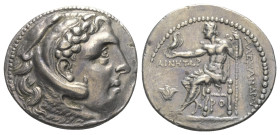Inseln vor Karien. Rhodos.

 Tetradrachme (Silber). 205 - 190 v. Chr.
Prägung im Namen Alexanders III. des Großen.

Vs: Kopf des jugendlichen Her...