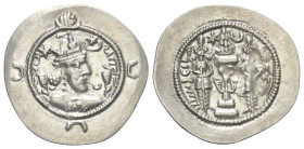 Sasanidisches Königreich. Khusro I. (531 - 579 n. Chr.).

 Drachme (Silber). 559 / 560 n. Chr. (Jahr 29). KD (nicht sicher identifizierte Münzstätte...