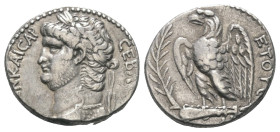 Seleukis und Pierien. Antiochia am Orontes. Nero (54 - 68 n. Chr.).

 Tetradrachme (Silber). 63 / 64 n. Chr. (Jahr 10 und 112).
Vs: Büste mit Lorbe...