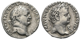 Seleukis und Pierien. Antiochia am Orontes. Vespasianus (69 - 79 n. Chr.).

 Tetradrachme (Silber). 69 / 70 n. Chr. (Jahr 2).
Vs: Kopf des Vespasia...