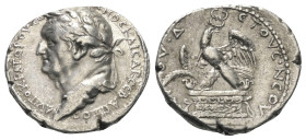Seleukis und Pierien. Antiochia am Orontes. Vespasianus (69 - 79 n. Chr.).

 Tetradrachme (Silber). 71 / 72 n. Chr.
Vs: Kopf mit Lorbeerkranz links...