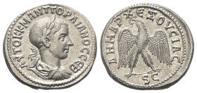 Seleukis und Pierien. Antiochia am Orontes. Gordianus III. (238 - 244 n. Chr.).

 Tetradrachme (Billon). 238 - 240 n. Chr.
Vs: Büste in Rückansicht...