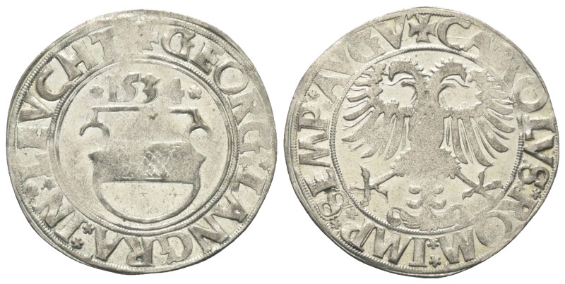 Leuchtenberg - Landgrafschaft. Georg III. (1531 - 1555).

 Batzen (Silber). 15...