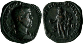 Traianus Decius (249 - 251): Æ-Sesterz, 15,59 g, Kampmann 79.35, dunkelbraune Patina, sehr schön.
 [differenzbesteuert]
