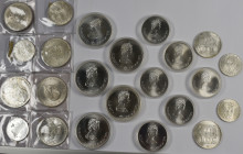 Alle Welt: Sammlung Silbermünzen mit CAD aus Montreal, ATS Gedenkmünzen, einem MT-Taler sowie Pesos aus Mexiko.
 [differenzbesteuert]