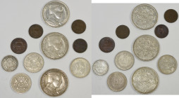Lettland: Kleine Sammlung 2 Santims bis 5 Lati, dabei noch zwei Münzen aus Estland und eine aus Litauen. Lot 11 Stück.
 [differenzbesteuert]