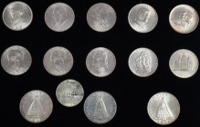 Österreich: Schillinge der ersten Republik, dabei: Kompletter Satz 2 Schilling Serie 1928-1937 (10 Münzen inkl. Haydn), 5er 1934 - 1936 (KM# 2853, Jae...
