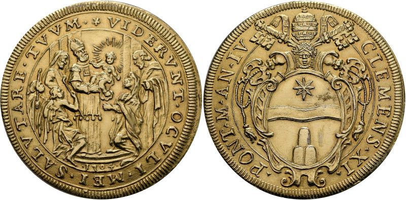Vatikan: Vatikan - Kirchenstaat, Clemens XI. 1700-1721: Scudo / Piastra 1704 (An...
