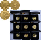 Deutschland: 9 x 100 Euro Goldmünzen der BRD, dabei 6 x 2004 Bamberg (J. 509), 1 x 2005 Fußball WM (J. 516) sowie 2 x 2006 Weimar (J. 524). Alle Münze...