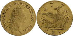 Altdeutschland und RDR bis 1800: Brandenburg-Preußen, Friedrich II. der Große 1740-1786: Friedrichs d'Or 1779 A. 6,60 g. Friedberg 2411, Olding 435. S...