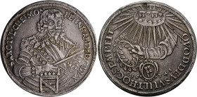 Altdeutschland und RDR bis 1800: Franken Herzogtum, Bernhard von Sachsen-Weimar als Herzog von Franken 1633-1634: GALVANO, Taler 1634 Würzburg. Stempe...
