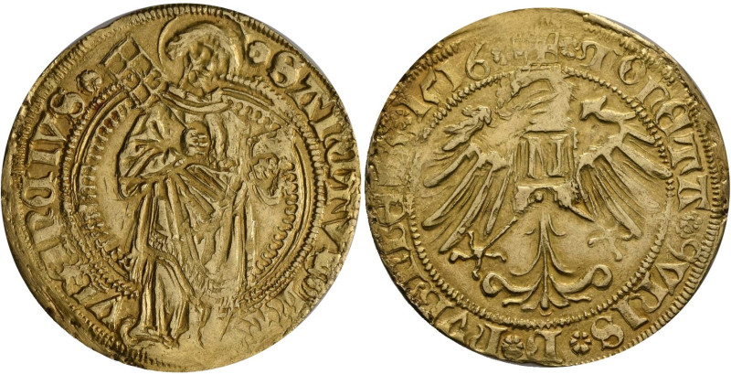 Altdeutschland und RDR bis 1800: Nürnberg: Goldgulden 1516. Stehender St. Lauren...