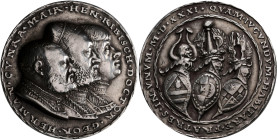 Altdeutschland und RDR bis 1800: Nürnberg: Renaissance Medaille 1531 von Matthes Gebel auf die Freundschaft der Doktoren Heinrich Ribisch (Syndikus vo...