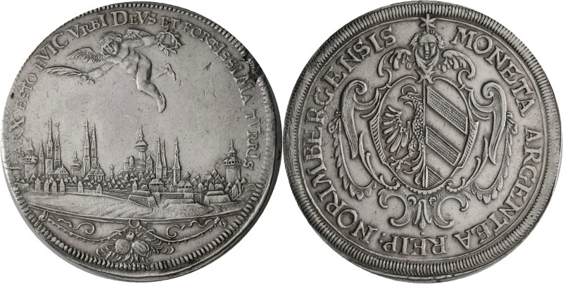 Altdeutschland und RDR bis 1800: Nürnberg: Taler 1635 (Reichstaler). Engel mit L...