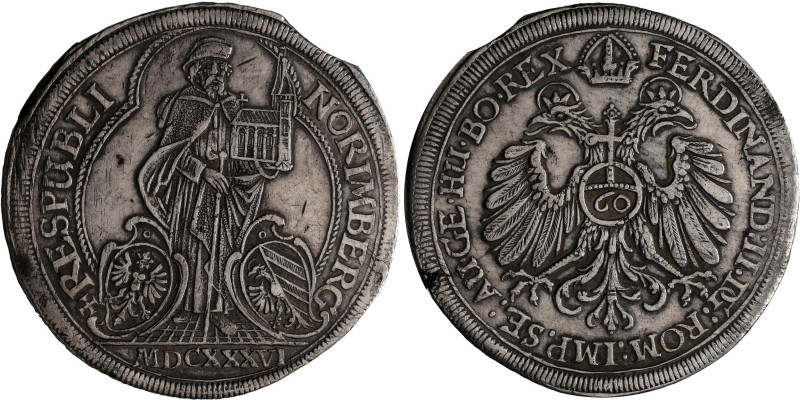 Altdeutschland und RDR bis 1800: Nürnberg: Guldentaler zu 60 Kreuzer 1636 (auch ...