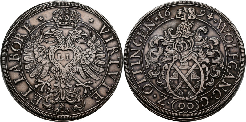 Altdeutschland und RDR bis 1800: Öttingen-Wallerstein, Wolfgang IV. 1670-1708: T...