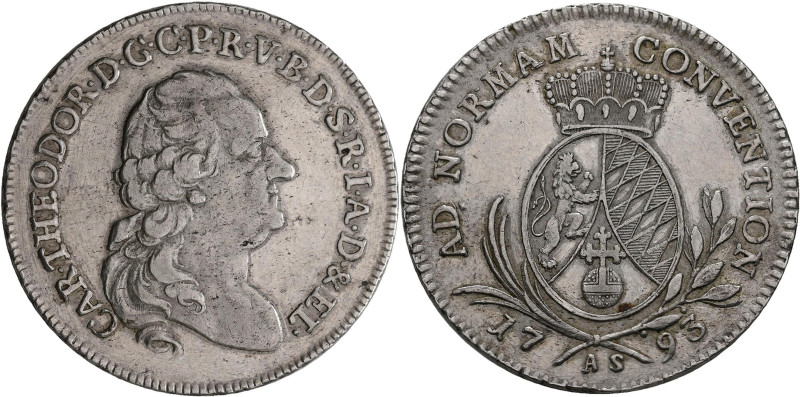 Altdeutschland und RDR bis 1800: Pfalz, Karl Theodor 1742 - 1799: ½ Konventionst...