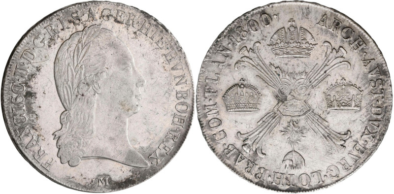 Haus Habsburg: Franz II. (I.) 1792-1806-1835: Taler (Kronentaler) 1800 M, Mailan...