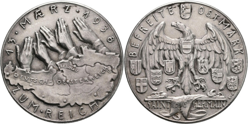 Medaillen Deutschland - Geographisch: Silbermedaille 1938 von Karl Goetz auf den...