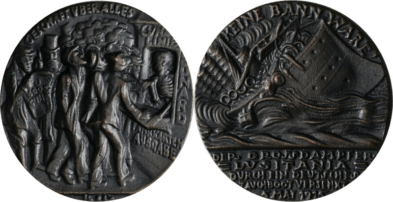 Medaillen Deutschland - Sonstige: Propaganda: Bronzegussmedaille 1915 vom Karl G...