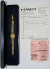 Uhren: Goldene Damenuhr von Tissot, Stylist SWISS MADE, Stempel 14k 585, Gesamtgewicht 29g, im Etui und einer Rg. über Überholung im Jahr 1997.
 [dif...