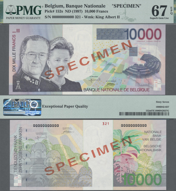 Belgium: Banque Nationale de Belgique, 10.000 Francs ND(1997) SPECIMEN, P.152s, ...