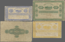Colombia: Banco de Oriente, lot with 3 banknotes 1, 5 and 10 Pesos 1887, 1900, P.S697-S699 in VG/F- condition. (3 pcs.)
 [differenzbesteuert]