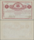 Dominican Republic: Crédito Público, 5 Pesos Consolidated Debts (Deuda Consolidada) 1st June 1875, P.S161, almost perfect condition and unfolded, just...