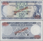 Fiji: Central Monetary Authority of Fiji 20 Dollars ND(1974), P.75bs, signatures Barnes & Earland, with Serial Nr. A/2 000000, red overprint SPECIMEN,...