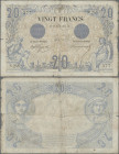 France: Banque de France, 20 Francs 1875, signatures Mignot & Marsaud, P.61a, rare and early Banque de France issue with some small border tears, seve...