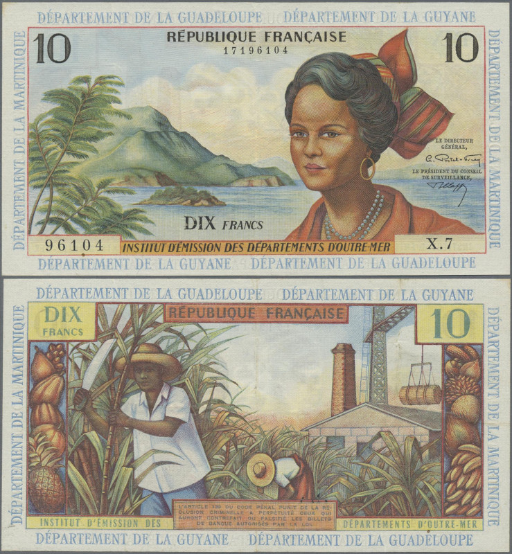 French Antilles: Institut d'Émission des Départements d'Outre-Mer, 10 Francs ND(...