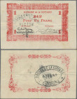 French Guiana: Banque de la Guyane, 1 Franc ND(1942), P.11, still nice condition and original shape, some folds and creases and tiny spots, Condition:...