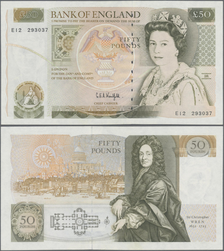 Great Britain: Bank of England, 50 Pounds ND(1981-93) with signature G. E. A. Ke...