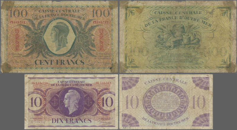 Guadeloupe: Caisse Centrale de la France d'Outre-Mer – GUADELOUPE, pair with 10 ...