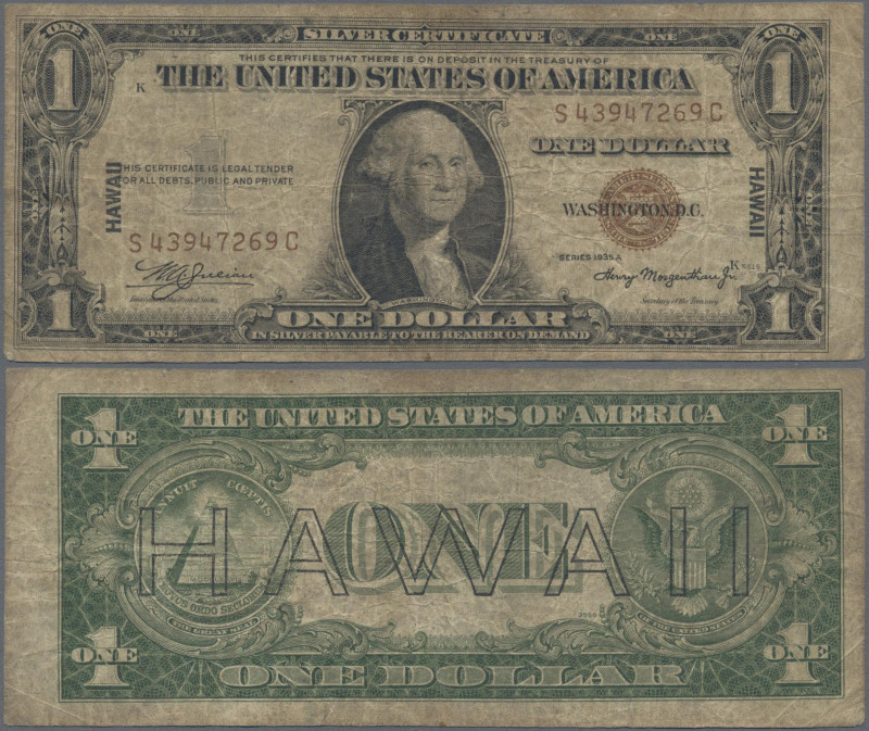 Hawaii: Silver Certificate, 1 Dollar, Series 1935A (1942) with overprint ”HAWAII...