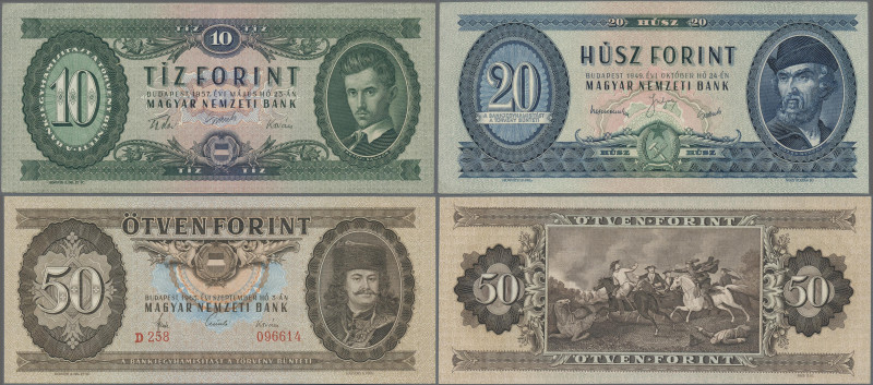 Hungary: Nice lot with 12 banknotes, series 1949-1992, 10 – 1.000 Forint, P.165a...